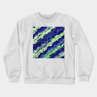 Green and indigo Crewneck Sweatshirt